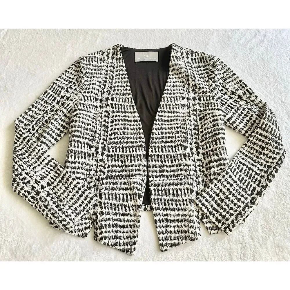 Tart collections black and white tweed jacket size M